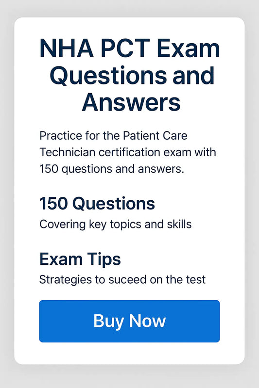 NHA PCT Test questions and Answers FEMA Test Answers